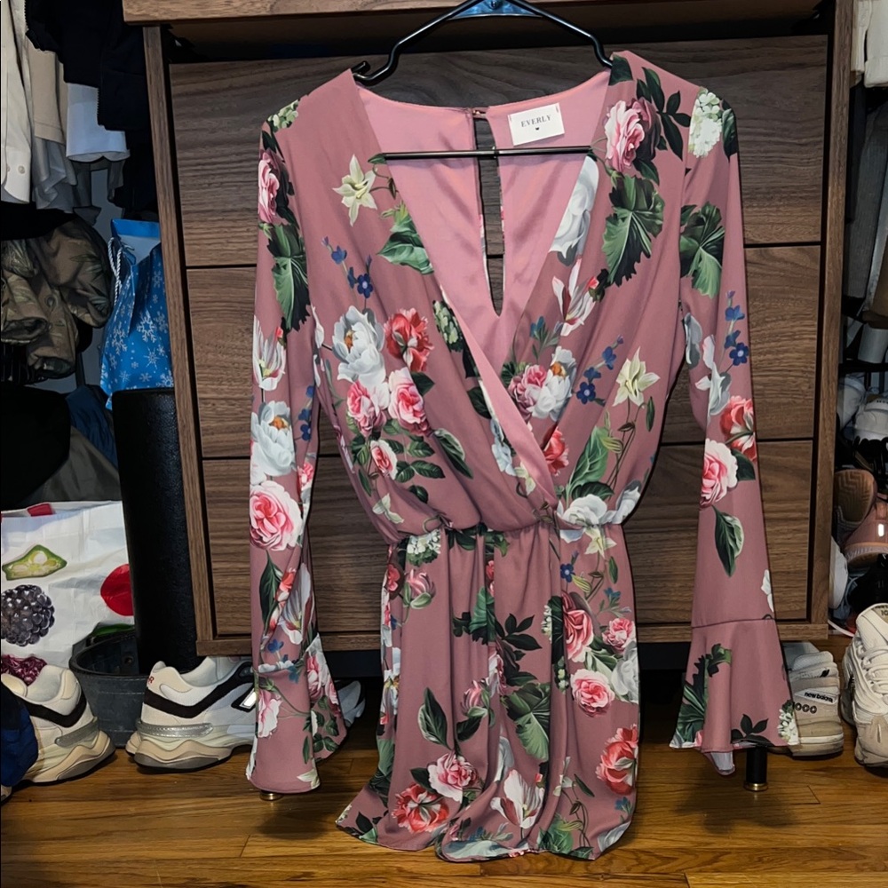 Everly Pink Floral Mini Dress